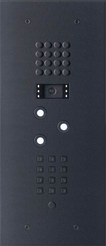 Wizard Bronze Black IP 3 buttons small keypad and color cam